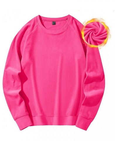 Women's Fleece Sweatshirts Velour Soft Warm Crewneck Pullover Long Sleeve Shirts Casual Tops Winter Fall Rose $20.38 Hoodies ...