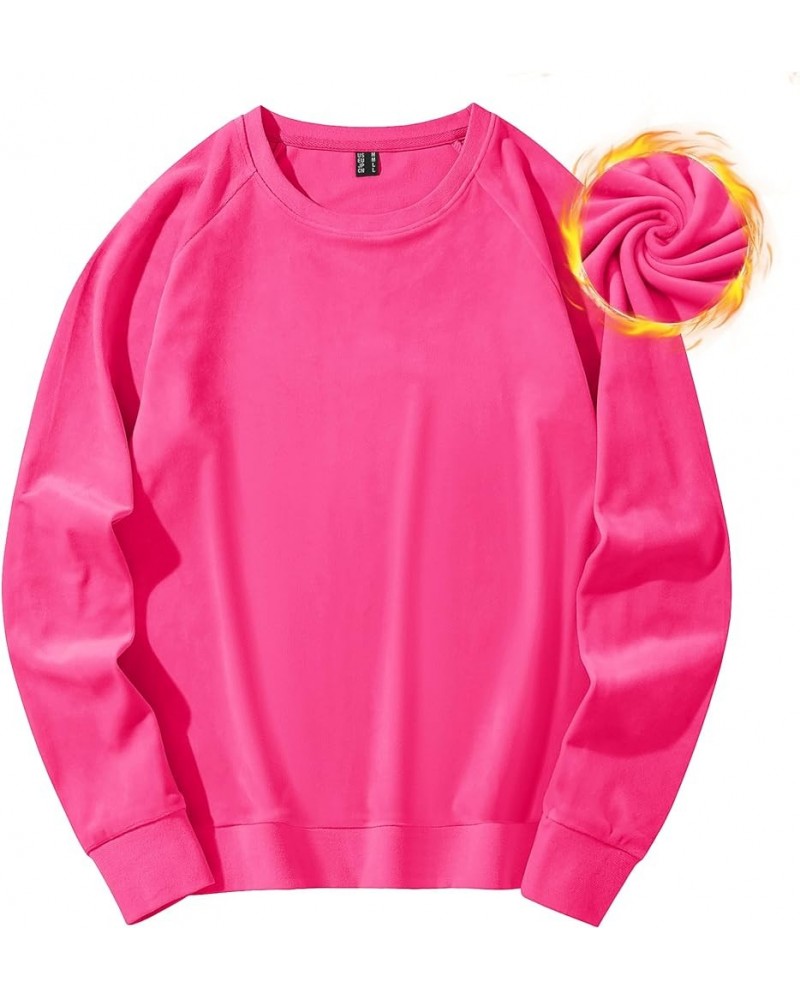 Women's Fleece Sweatshirts Velour Soft Warm Crewneck Pullover Long Sleeve Shirts Casual Tops Winter Fall Rose $20.38 Hoodies ...