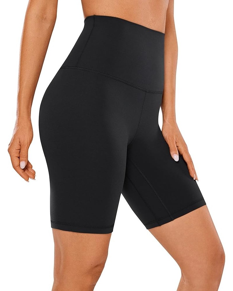 Super High Waisted Butterluxe Womens Biker Shorts 6'' / 8'' - Buttery Soft Workout Yoga Shorts Over Belly 8 inches Black $12....