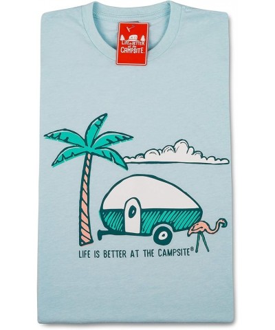 Life is Better at The Campsite Crew Neck Ice Blue $13.08 Tops