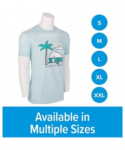 Life is Better at The Campsite Crew Neck Ice Blue $13.08 Tops