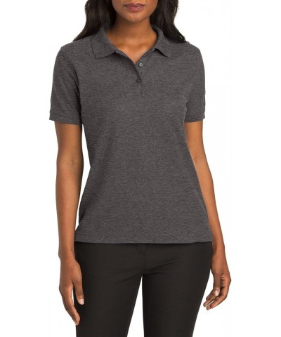 Polo Shirt for Women Short-Sleeves Polo Shirt Polo Tee Women’s Polo Shirt Lightweight Golf Polo Shirt Charcoal Heather Grey $...