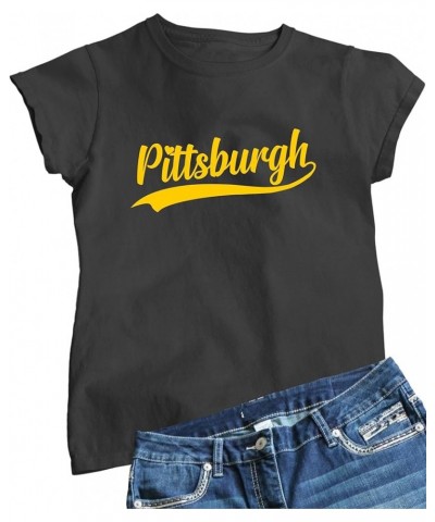 City of Pittsburgh Pennsylvania Pride Fashion Script Mens Women Youth T-Shirt Women Heather Black $12.25 T-Shirts