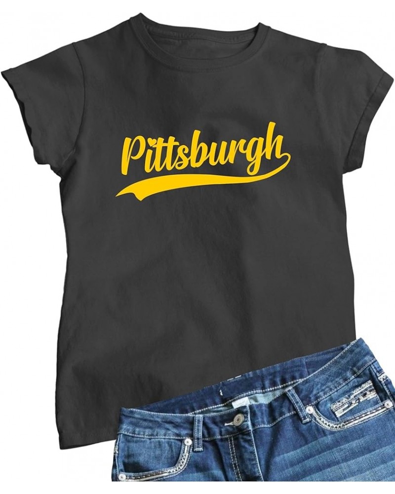 City of Pittsburgh Pennsylvania Pride Fashion Script Mens Women Youth T-Shirt Women Heather Black $12.25 T-Shirts