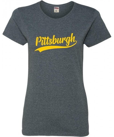 City of Pittsburgh Pennsylvania Pride Fashion Script Mens Women Youth T-Shirt Women Heather Black $12.25 T-Shirts