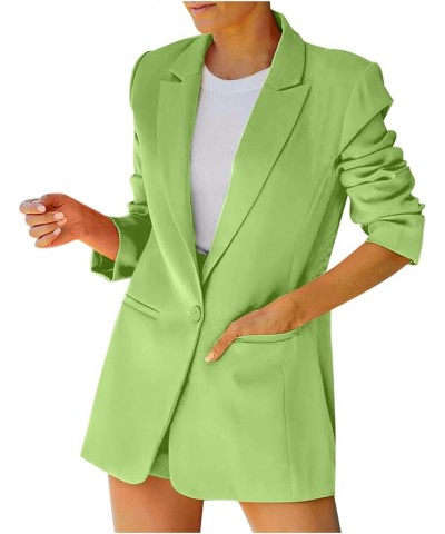 Business Casual Jackets for Women Long Sleeve Work Office Blazer Loose Open Front Lapel Button Jacket Outfit 02 Green $8.37 B...