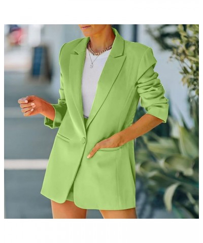 Business Casual Jackets for Women Long Sleeve Work Office Blazer Loose Open Front Lapel Button Jacket Outfit 02 Green $8.37 B...