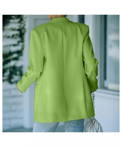 Business Casual Jackets for Women Long Sleeve Work Office Blazer Loose Open Front Lapel Button Jacket Outfit 02 Green $8.37 B...