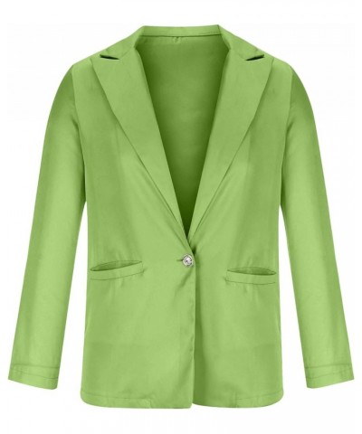 Business Casual Jackets for Women Long Sleeve Work Office Blazer Loose Open Front Lapel Button Jacket Outfit 02 Green $8.37 B...