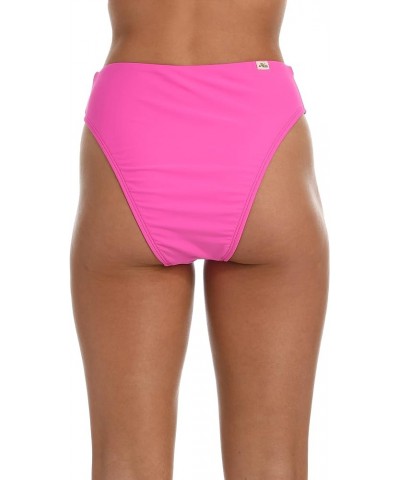 Women's Hi Waist Bikini Swimsuit Bottom Hot Pink//Solids $9.17 Swimsuits