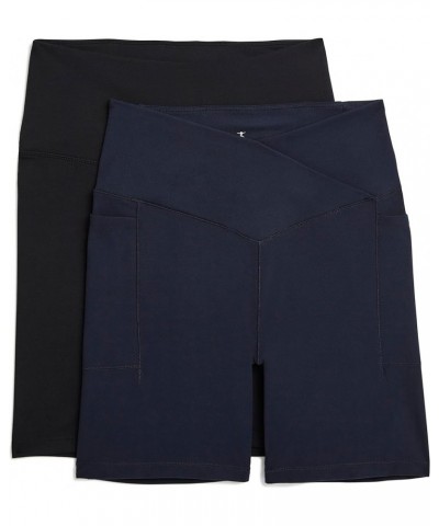 Women's 2 Pack Bike Shorts 7" and 9 Black Salt/Neo Navy $14.58 Activewear