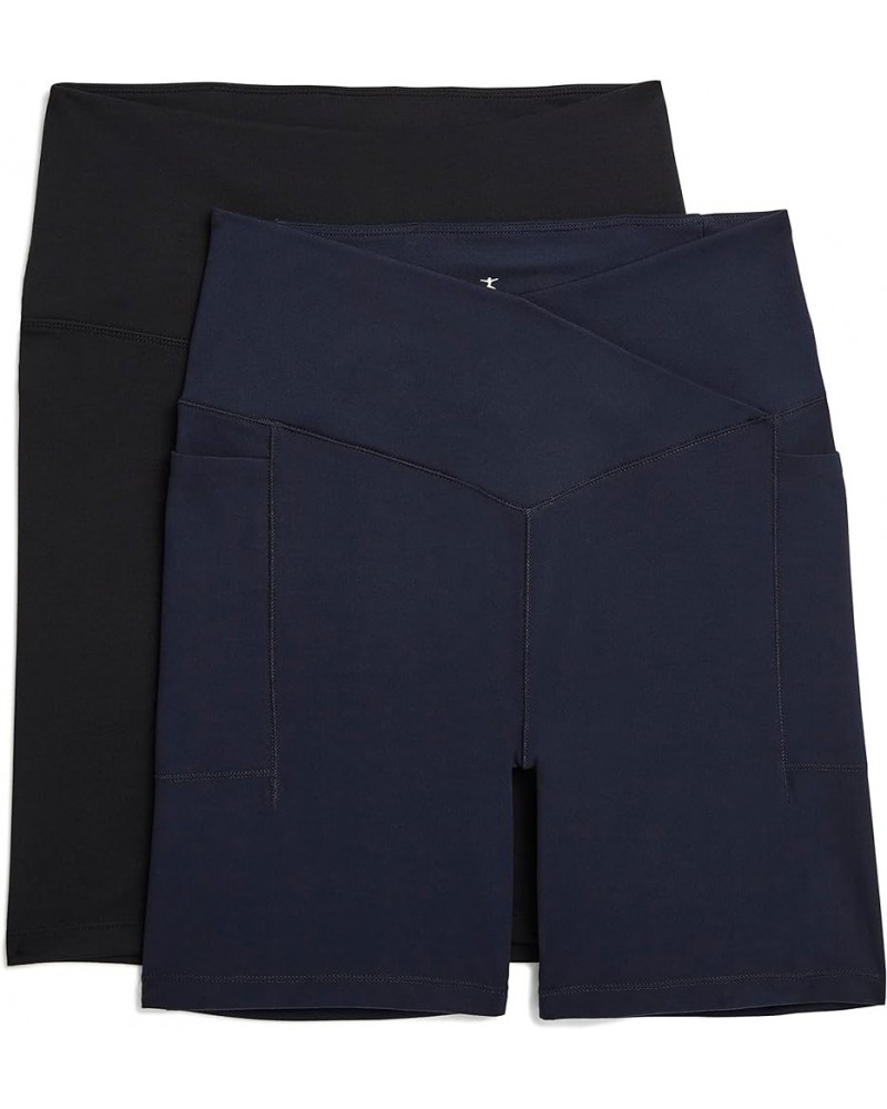 Women's 2 Pack Bike Shorts 7" and 9 Black Salt/Neo Navy $14.58 Activewear