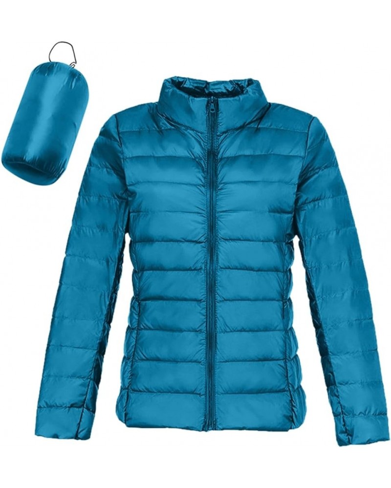 Packable Puffer Jacket for Women Lightweight Winter Short Duck Down Jackets Slim Fit Bubble Coat Zipper Down Jacket with Hood...