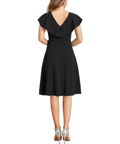 Summer Dresses for Women Sleeveless Ruffle Wrap V Neck Tie Waist Cocktail Party Casual Work Swing A Line Dress Ft803-black $1...