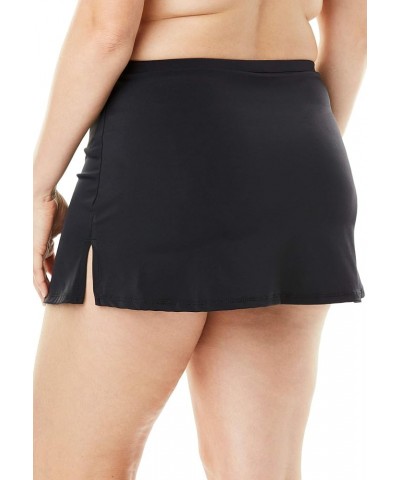 Women's Plus Size Side Slit Swim Skirt Orange $15.44 Swimsuits