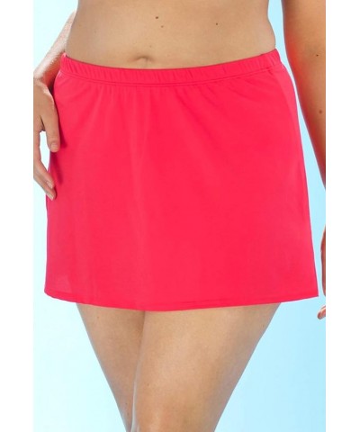 Women's Plus Size Side Slit Swim Skirt Orange $15.44 Swimsuits