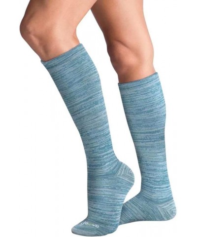 JAVIE 80% Merino Wool Ultra Soft 15-20mmHg Graduated Compression Socks for Women & Men Large Teal Blue $30.59 Activewear