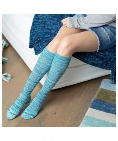 JAVIE 80% Merino Wool Ultra Soft 15-20mmHg Graduated Compression Socks for Women & Men Large Teal Blue $30.59 Activewear