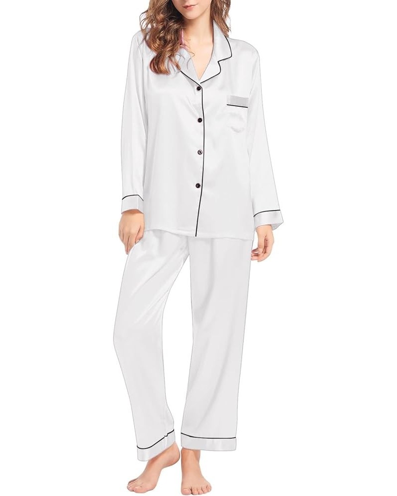 Pajamas for Women Set With Robe Womens Pajama Sets Cotton Nightgowns Nightwear for Women Plus Size White $10.30 Sleep & Lounge