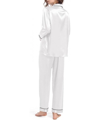 Pajamas for Women Set With Robe Womens Pajama Sets Cotton Nightgowns Nightwear for Women Plus Size White $10.30 Sleep & Lounge