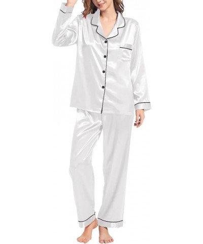 Pajamas for Women Set With Robe Womens Pajama Sets Cotton Nightgowns Nightwear for Women Plus Size White $10.30 Sleep & Lounge