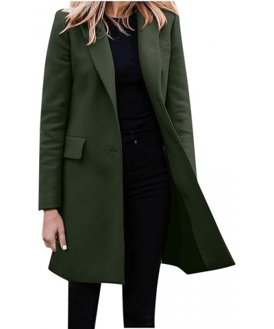 Fall Jackets for Women 2023 Wool Trench Coats for Women Winter Fall Fashion Notch Collar Pea Coats Long Jackets Coats B1-ag $...