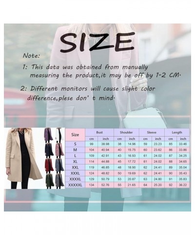 Fall Jackets for Women 2023 Wool Trench Coats for Women Winter Fall Fashion Notch Collar Pea Coats Long Jackets Coats B1-ag $...