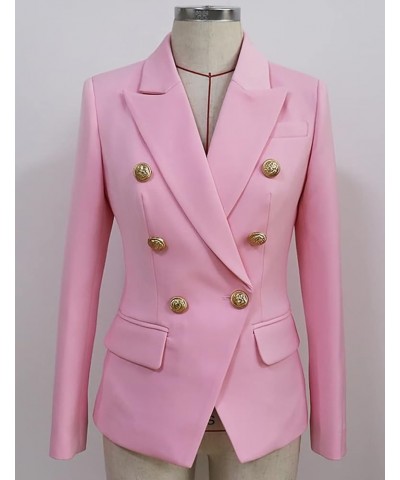 Womens Casual Blazers Long Sleeve Lapel Button Suit Jackets Slim Fit Work Office Blazer Jacket for Women Pink $14.75 Suits