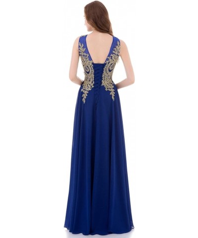 Gold Lace A Line Long Chiffon Women Formal Corset Prom Evening Dresses Silver $38.85 Dresses