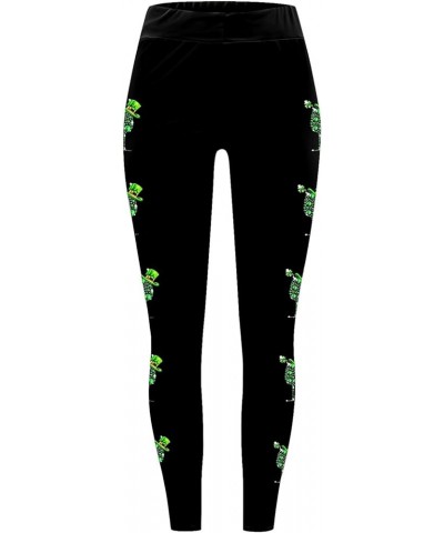 St Patricks Day Workout Leggings for Women Girls Irish Printed Gym Tummy Control High Waisted Activewear Yoga Pants Trousers ...