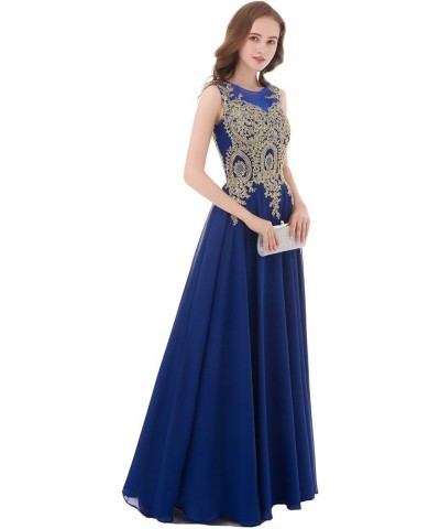 Gold Lace A Line Long Chiffon Women Formal Corset Prom Evening Dresses Silver $38.85 Dresses