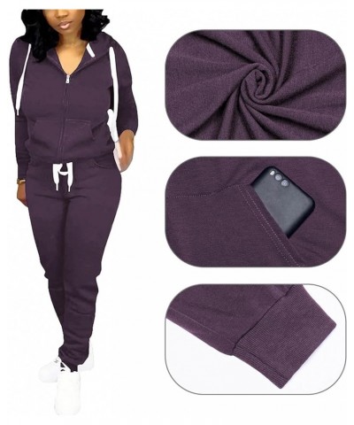 Track Suits for Women Set - Casual 2 Piece Outfits Sweatsuit Pocket Hoodies Long Sleeve with Patchwork Pants Set 4-coffee $20...