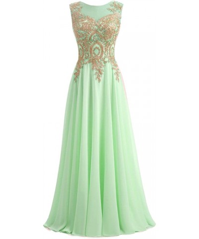 Gold Lace A Line Long Chiffon Women Formal Corset Prom Evening Dresses Silver $38.85 Dresses