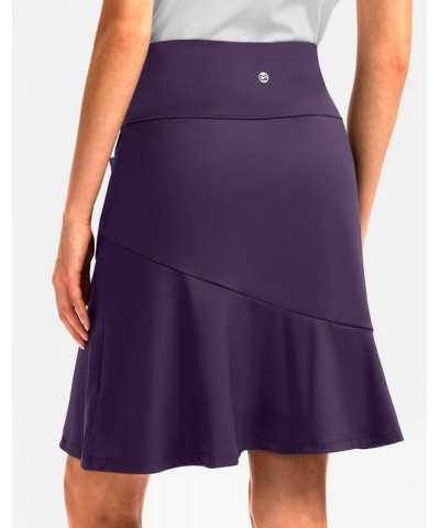 Skorts Skirts for Women with 5 Pockets 20" Knee Length Golf Skirt Modest Long Tennis Athletic Skirts for Women Purple $23.77 ...