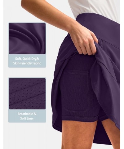 Skorts Skirts for Women with 5 Pockets 20" Knee Length Golf Skirt Modest Long Tennis Athletic Skirts for Women Purple $23.77 ...