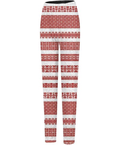 Pants Leggings for Women Dressy High Waist Casual Christmas Printed Elastic Slim Long Sport Hiking Pants Leggings C-red $24.5...