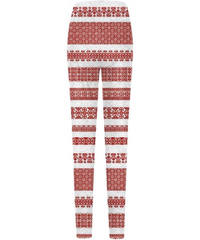 Pants Leggings for Women Dressy High Waist Casual Christmas Printed Elastic Slim Long Sport Hiking Pants Leggings C-red $24.5...