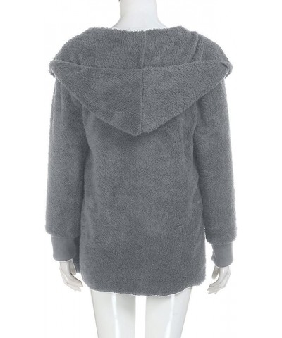 Winter Coats for Women 2023 Fleece Lined Sherpa Jacket Womens Long Sleeve Plus Size Zip Up Hoodie Clothes Outfits Win3-dark G...