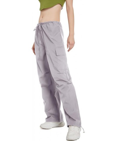 Parachute Pants for Women,Y2K Pants,Low Waisted Wide Leg Pants for Women Casual Pants Loose Fit-2023 Trendy 04 Light Grey $14...