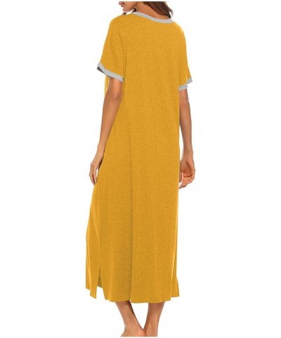 Women's Bodycon Solid Color Hooded Maxi Dress Ladies Long Sleeve Plain Floor Length Long Sheath Dresses 3yellow $9.79 Dresses