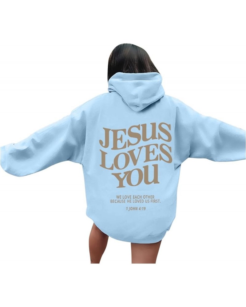 Oversized Hoodie For Women Love Like Jesus Hooded Drawstring Sweatshirts Loose Letter Print Long Sleeve Pullover Hoodie Tops ...