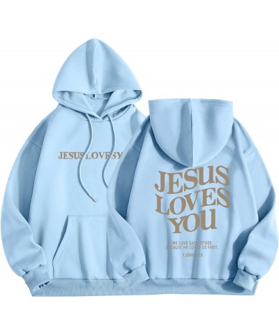 Oversized Hoodie For Women Love Like Jesus Hooded Drawstring Sweatshirts Loose Letter Print Long Sleeve Pullover Hoodie Tops ...