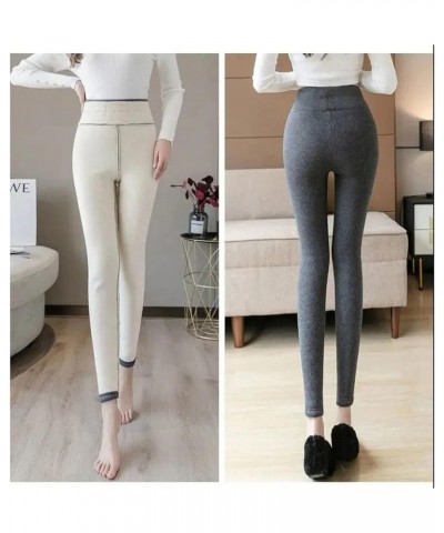 Casual Warm Winter Solid Pants,Soft Clouds Fleece Leggings,Warm Leggings for Women Winter,Fleece Lined Leggings Grey $13.14 L...