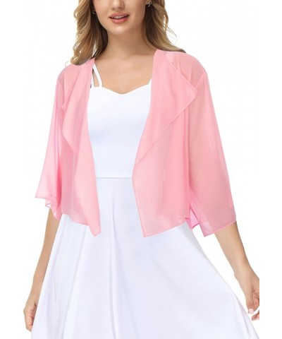 Women Summer Cardigans Chiffon Loose Kimono Cardigan Capes Bolero Shrug Blush $12.88 Swimsuits