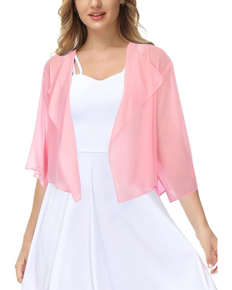 Women Summer Cardigans Chiffon Loose Kimono Cardigan Capes Bolero Shrug Blush $12.88 Swimsuits