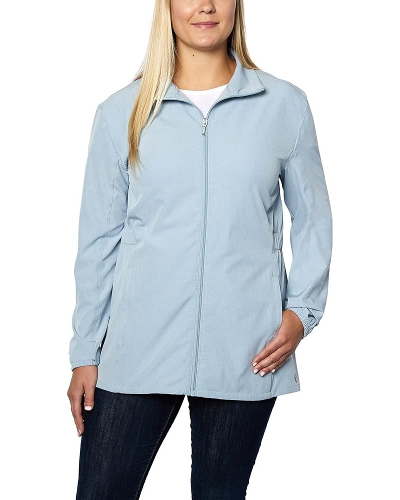 Women's UPF 50+ Water Repellant Hybrid Jacket Blue $10.52 Jackets