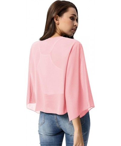 Women Summer Cardigans Chiffon Loose Kimono Cardigan Capes Bolero Shrug Blush $12.88 Swimsuits