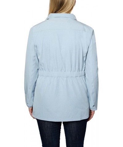 Women's UPF 50+ Water Repellant Hybrid Jacket Blue $10.52 Jackets