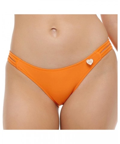 Women's Standard Smoothies Flirty Surf Rider Solid Bikini Bottom Swimsuit Goldfish $24.53 Swimsuits