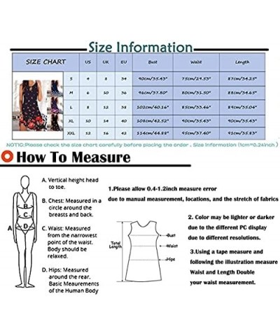 Casual Dresses for Women, Womens Summer Fashion Print Sleeveless Hollow Out V-Neck Loose Flowy Mini Short Tank Sundress Zh-re...